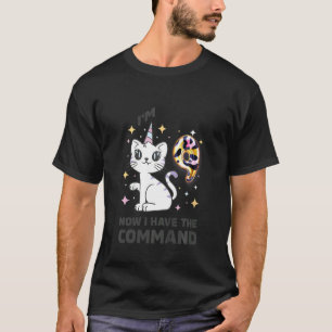 Camiseta Crianças Crianças Nove 9 anos 9º Aniversário Cat 9