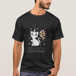Camiseta Crianças Crianças Nove 9 anos 9º Aniversário Cat 9