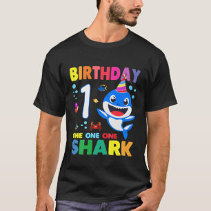 Camiseta Crianças Crianças primeiro aniversario De Tubar