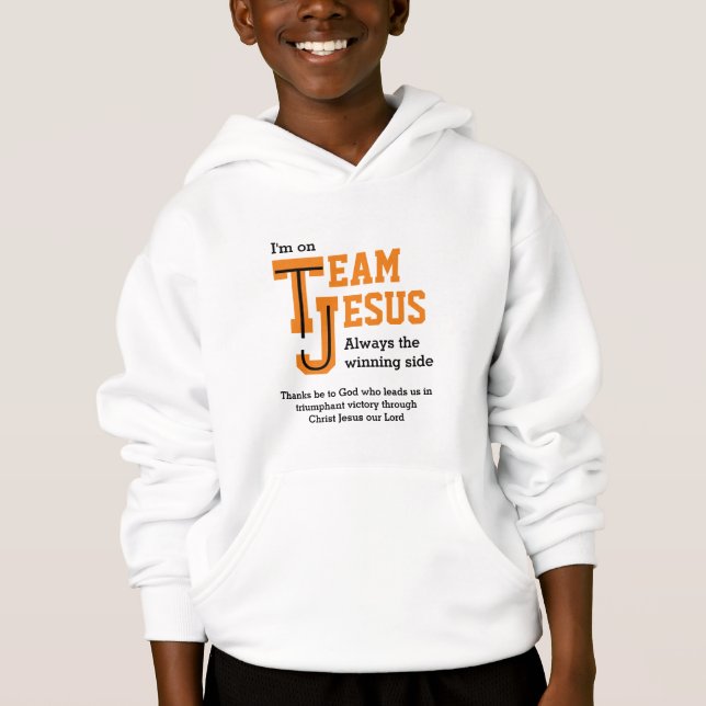 Camiseta Crianças Cristãs JESUS da EQUIPE Personalizada (Frente)