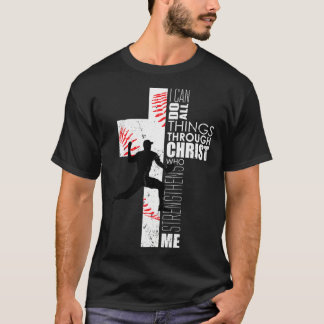 Camiseta Crianças Cristãs Meninas Crianças Baseball Pitcher