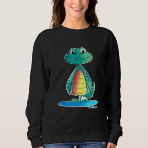 Camiseta Crianças Crocodilo Cortado