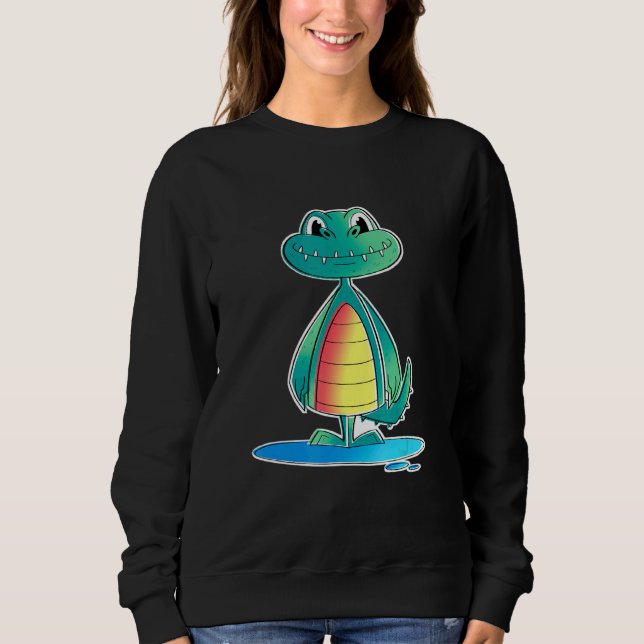 Camiseta Crianças Crocodilo Cortado (Frente)