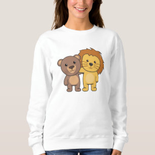 Camiseta Crianças Cuecas com Zoo de Urso Leão