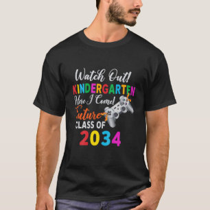 Camiseta Crianças Cuidado Com O Jardim De Infância Aqui E