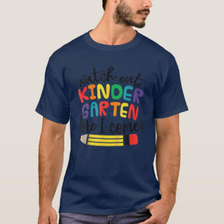 Camiseta Crianças Cuidado Com O Jardim De Infância Aqui Eu 