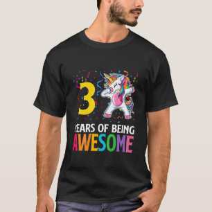 Camiseta Crianças Cuja aniversário de 3 anos De Batida Do