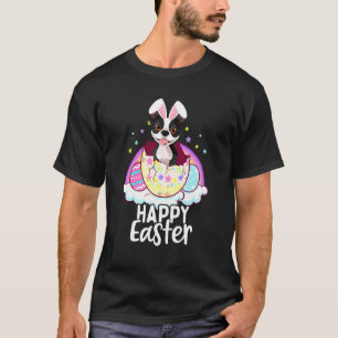 Camiseta Crianças Curiosas Boston Terrier Dog Bunny Ears Me