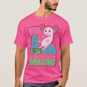 Camiseta Crianças Cute Aolotl Motif 8 anos Aolotl Lover 8