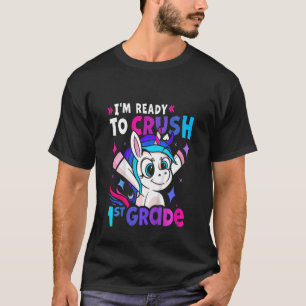 Camiseta Crianças Cute First Grader Unicorn Eu estou pronto