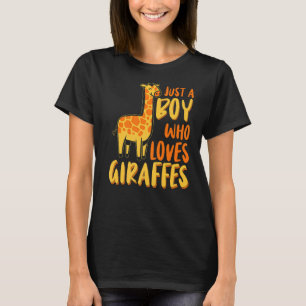 Camiseta Crianças Cute Girafa Apenas Um Menino Que Ama Gira