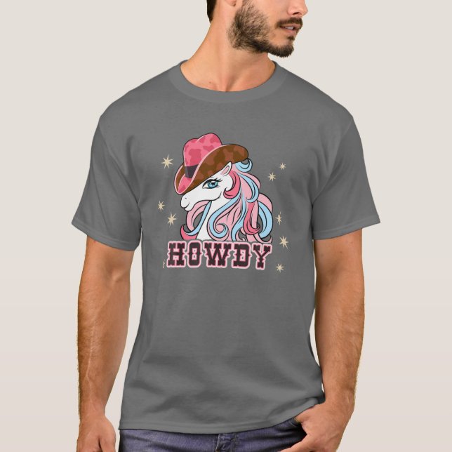Camiseta Crianças Cute Horse CowGirl Western Southern Girls (Frente)