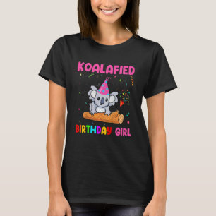 Camiseta Crianças Cute Koalafied Birthday Girls Koala Bear