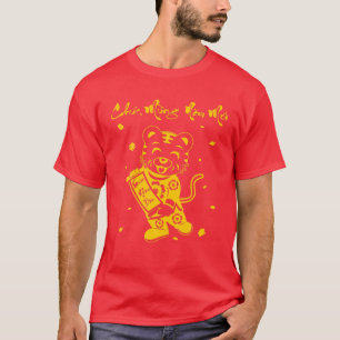 Camiseta Crianças Cute Tigre Vietnamita Ano Novo Chuc Mung 