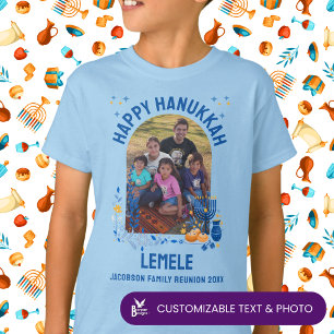 CAMISETA CRIANÇAS DA FAMÍLIA HANUKKAH, REAGRUPAMENTO DA FAM
