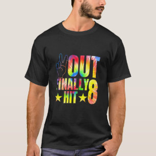 Camiseta Crianças Da Paz Finalmente Atingiram 8 Anos 8 Anos