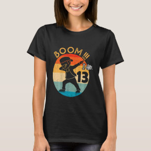 Camiseta Crianças Dabbing Boy 13 Birthday Outfit 13 Treze