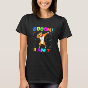 Camiseta Crianças Dabbing Pitbull Booom Eu Tenho 7 Anos Men