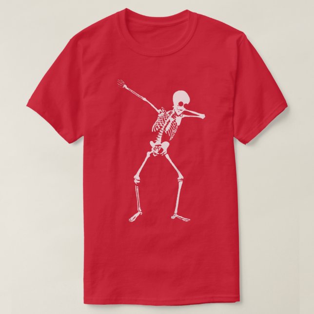 Camiseta Crianças Dabbing Skeleton Halloween Dab  (Frente do Design)