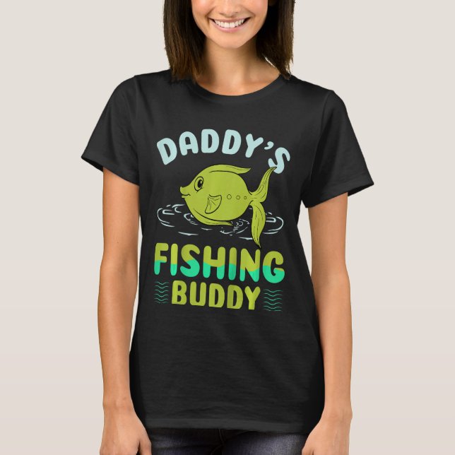 Camiseta Crianças Daddys A Pescar Presente De Companheiro D (Frente)