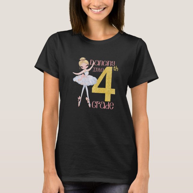 Camiseta Crianças Dançando Em Balé De Quarto Grau De Volta  (Frente)