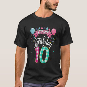 Camiseta Crianças de 10 anos É o meu décimo aniversário par