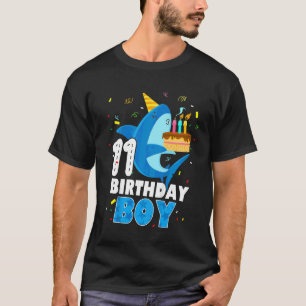 Camiseta Crianças De 11 Anos Festa Tema Do Oceano Tubarão 1