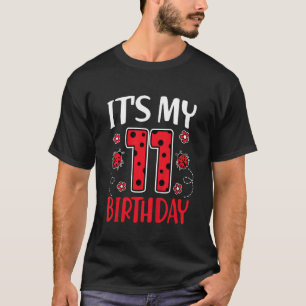 Camiseta Crianças de 11 anos Meninos de 11 Ladybug