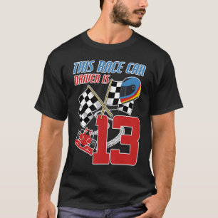 Camiseta Crianças de 13 anos Race Car Corrida Corrida Corri