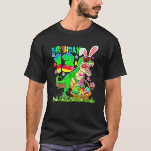 Camiseta Crianças De 13 Anos T Rex Dinossaur 13Rd