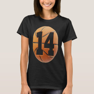 Camiseta crianças de 14 anos Meninos de 14 anos 14 de basqu