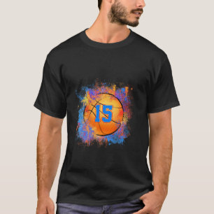 Camiseta Crianças de 15 anos de idade, crianças de basquete