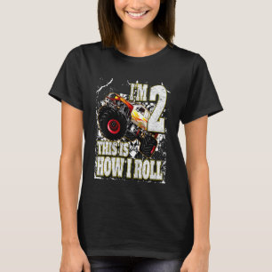 Camiseta Crianças de 1 ano de idade Monster Truck Aniversár