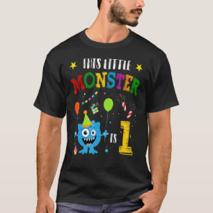 Camiseta Crianças De 1 Ano Este Pequeno Monstro Tem 1rua De