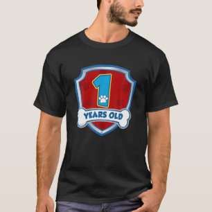 Camiseta Crianças de 1 ano Festa de Patrulha de primeiro a