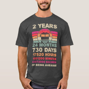 Camiseta Crianças de 2 anos Caminhão-Fogo Aniversário Segun