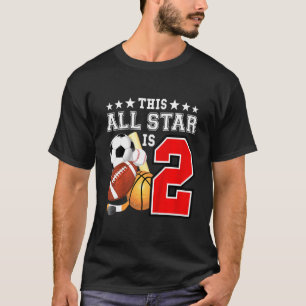 Camiseta Crianças de 2 anos de Festa de aniversário desport