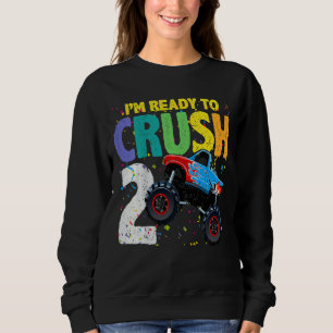 Camiseta Crianças De 2 Anos De segundo aniversário Monster