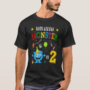 Camiseta Crianças De 2 Anos Este Pequeno Monstro É segundo