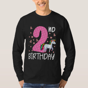 Camiseta Crianças de 2 anos Meninas do segundo aniversário 