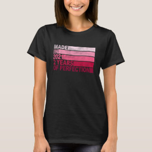 Camiseta Crianças de 2 anos Nascer de aniversário em 2021 M