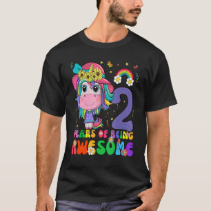 Camiseta Crianças de 2 anos segundo aniversário Princesa Ún