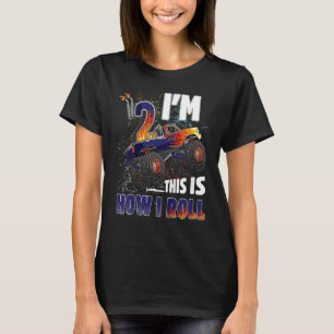 Camiseta Crianças de 2 anos segundo de aniversário de monst