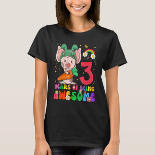 Camiseta Crianças de 3 anos Adolescentes aniversário de 3 a