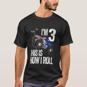 Camiseta Crianças de 3 anos aniversário de 3 anos Monster B