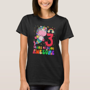 Camiseta Crianças de 3 anos aniversário de 3 anos Princesa 