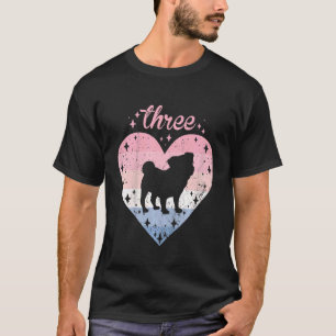 Camiseta Crianças de 3 anos Cachorro Cachorro Cachorro de a