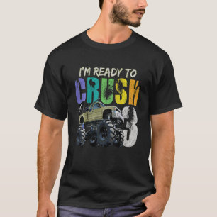 Camiseta Crianças de 3 anos Caminhão de aniversário de 3 an