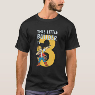 Camiseta Crianças de 3 anos construtor Boy Construção 3º an
