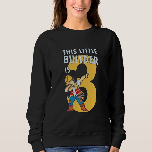Camiseta Crianças de 3 anos construtor Boy Construção 3º an (Frente)